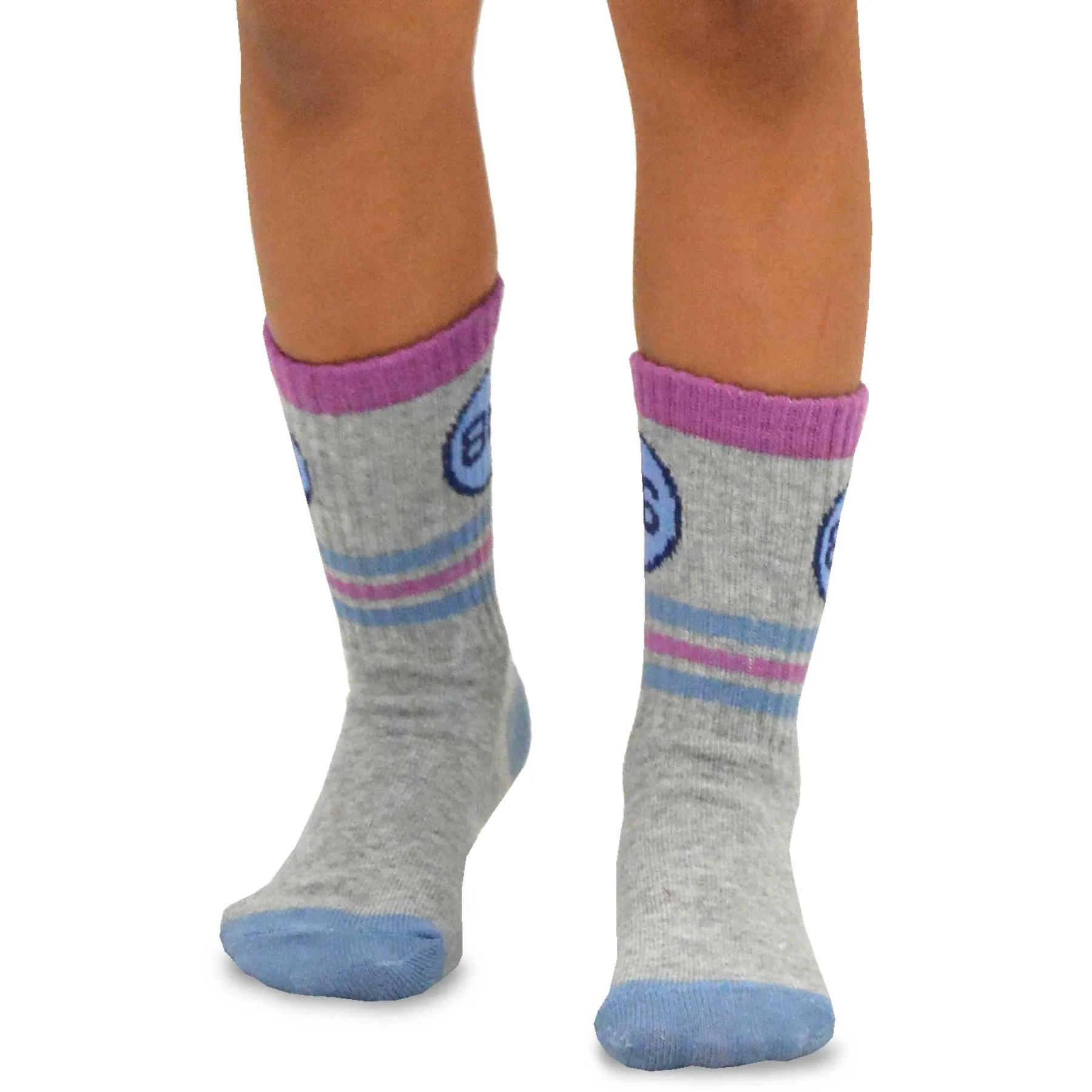 TeeHee Socks Kid's Casual Cotton Quarter Crew 86' Stripe 6-Pack (70928)