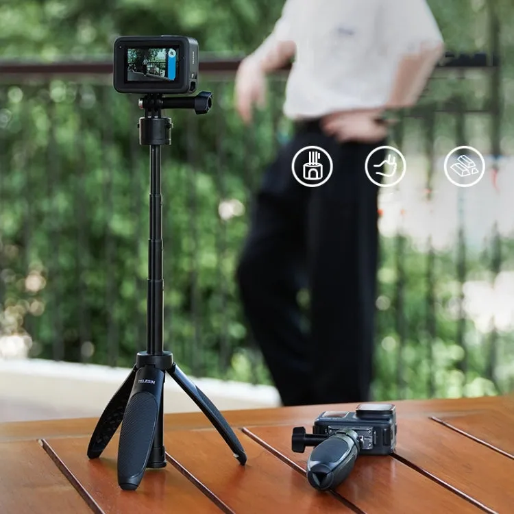 TELESIN Mini Selfie Stick Quick Release Tripod 15-40cm Adjustable Bracket For Sports Camera