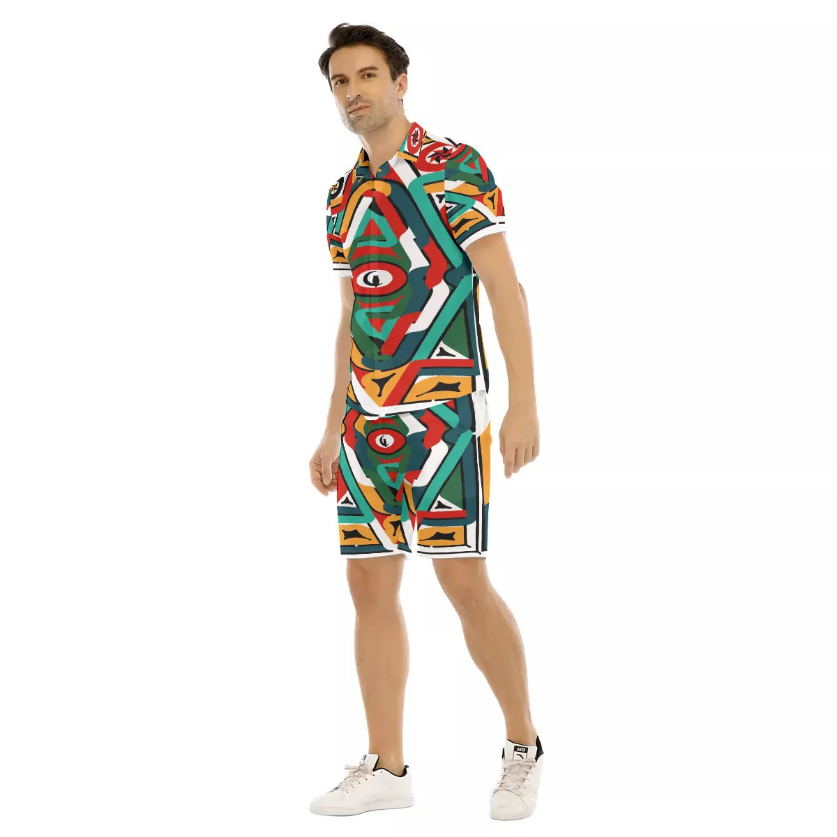 TEMBE ART Men's Short Sleeve Shirt Sets