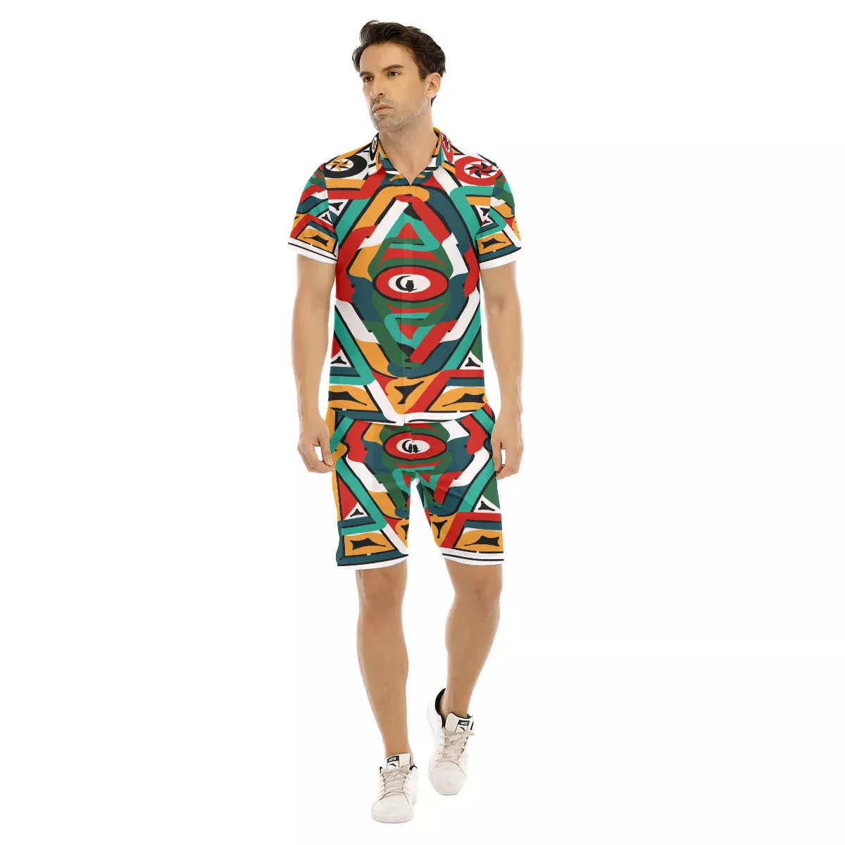 TEMBE ART Men's Short Sleeve Shirt Sets
