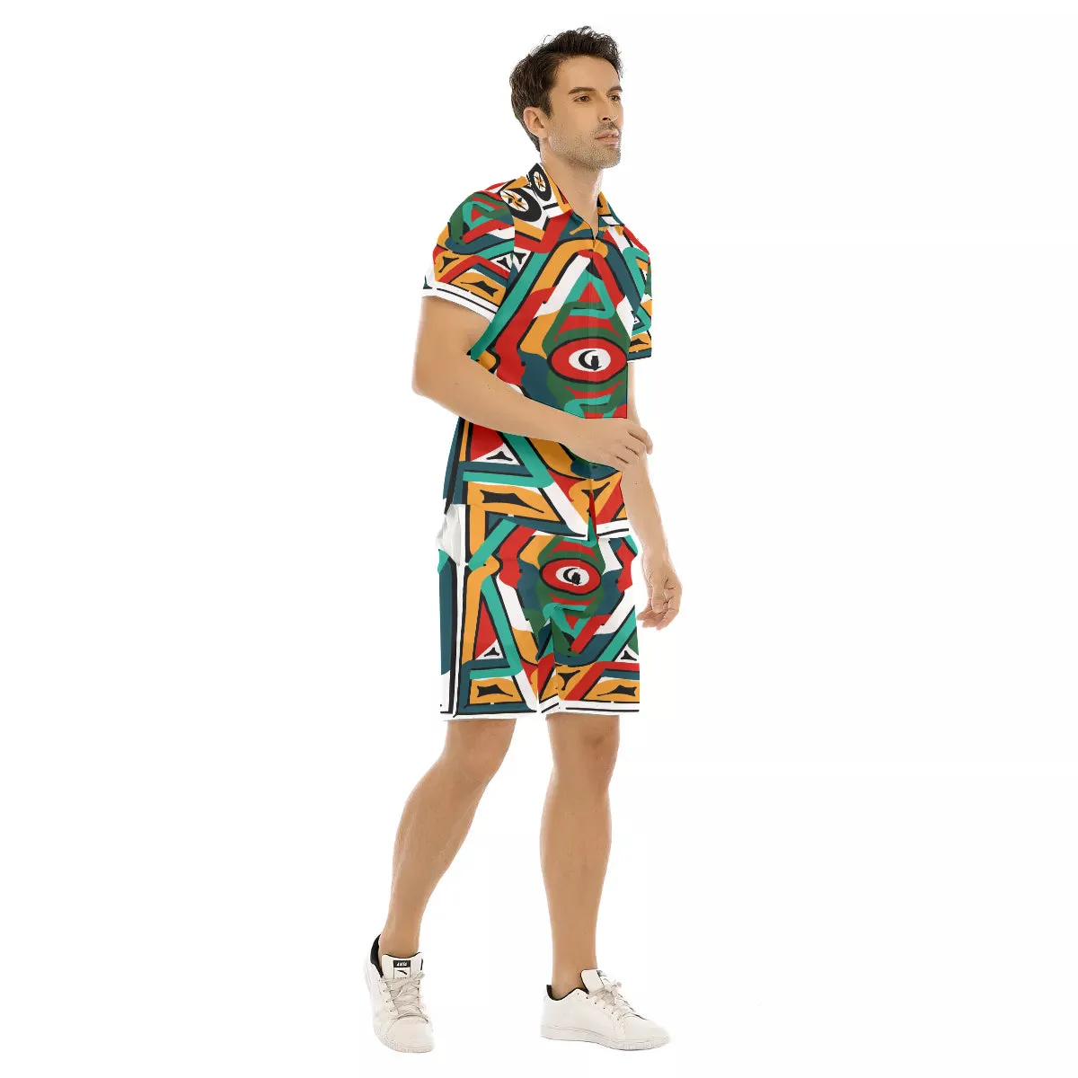 TEMBE ART Men's Short Sleeve Shirt Sets
