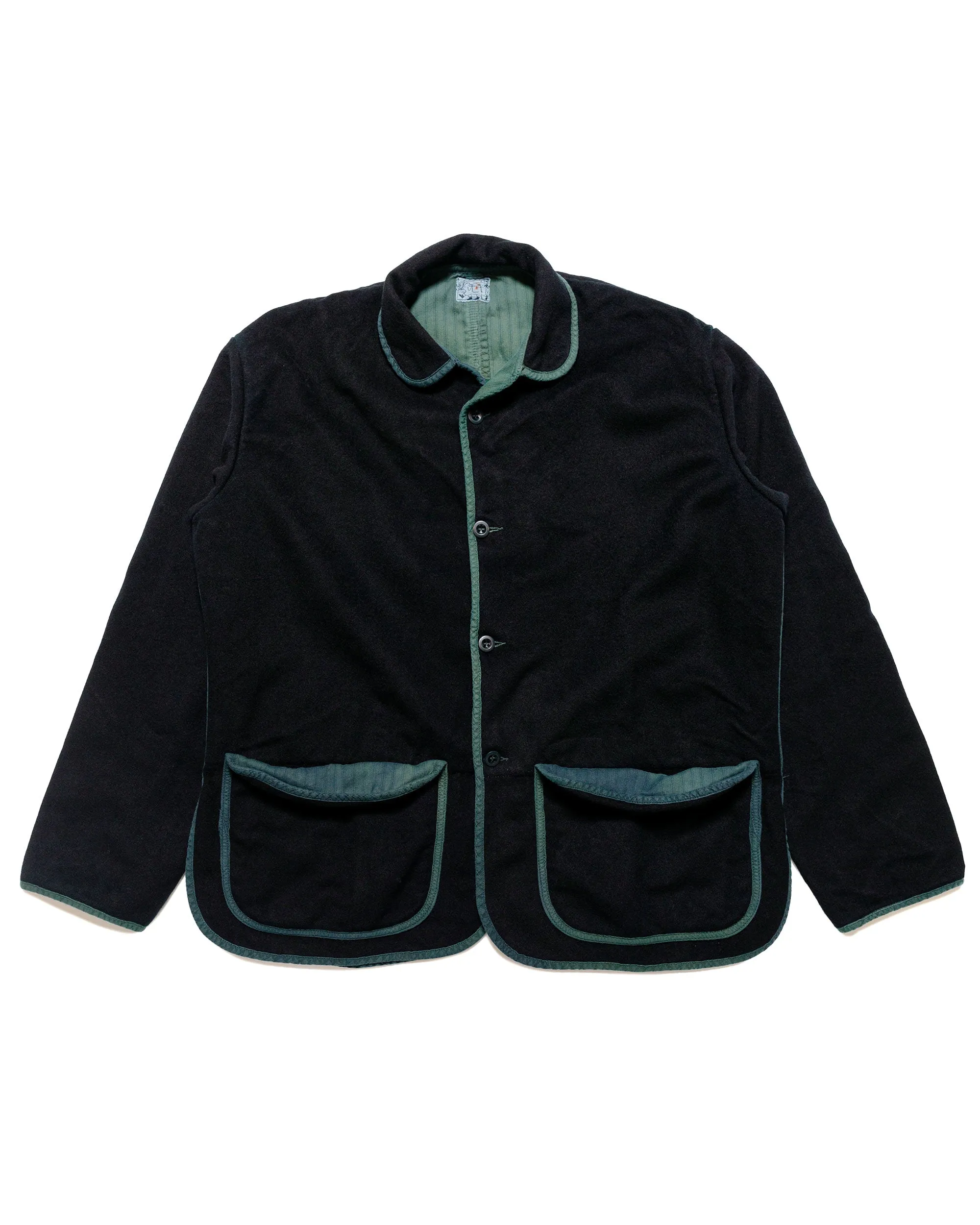 Tender Type 942 Lobster Tail Jacket Green Wool Baize Hadal Blue