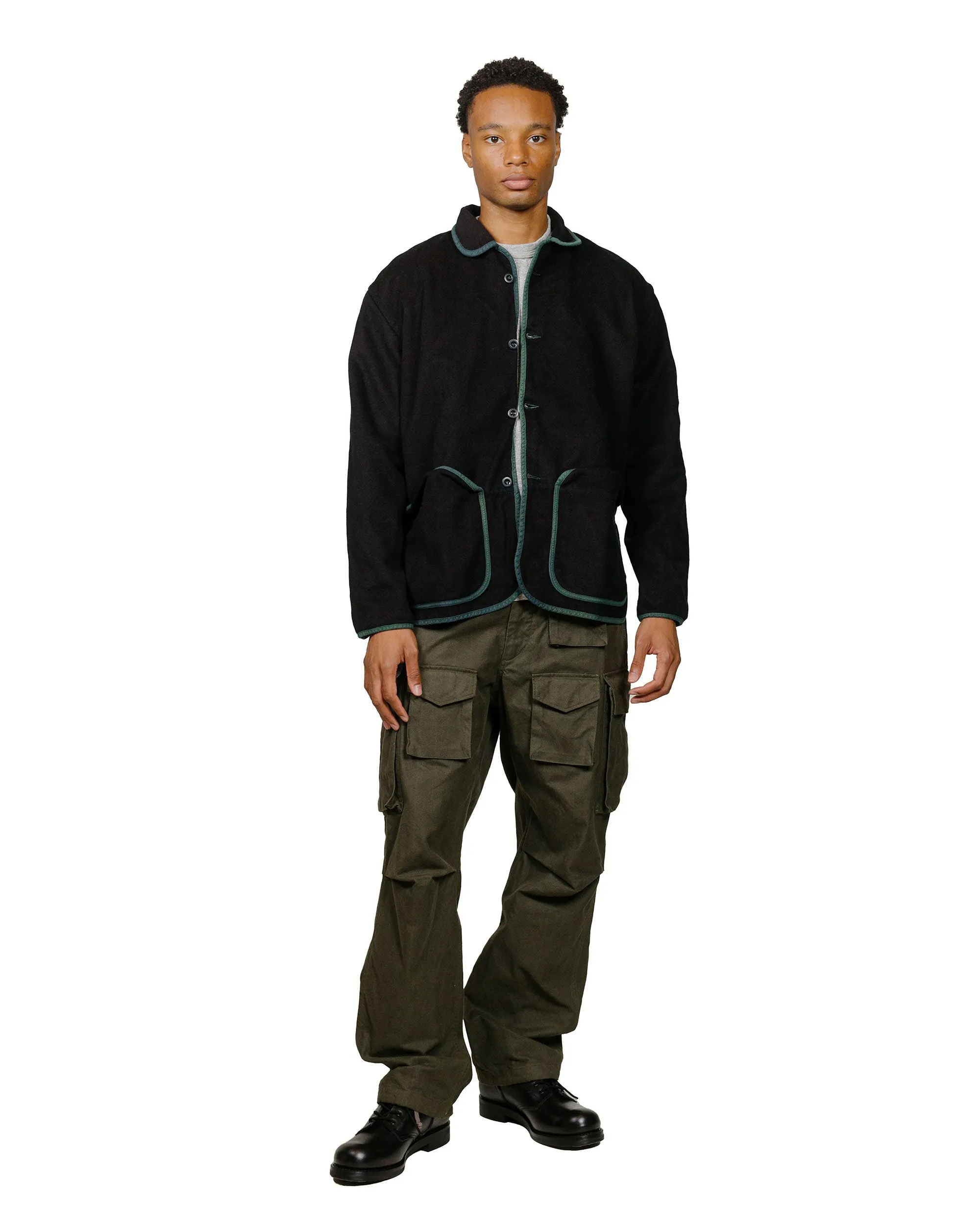 Tender Type 942 Lobster Tail Jacket Green Wool Baize Hadal Blue