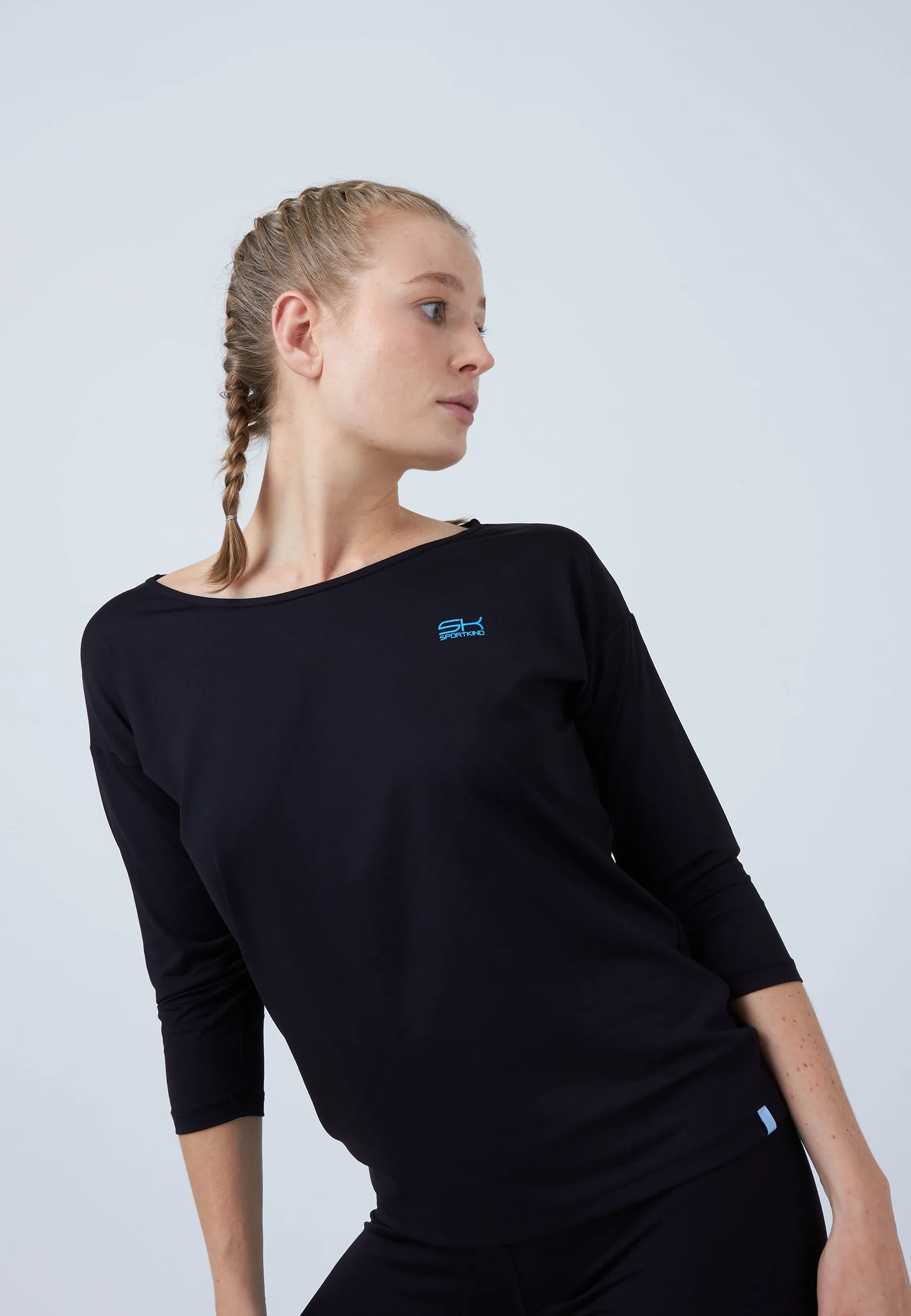Tennis 3/4 Loose Fit Shirt, black