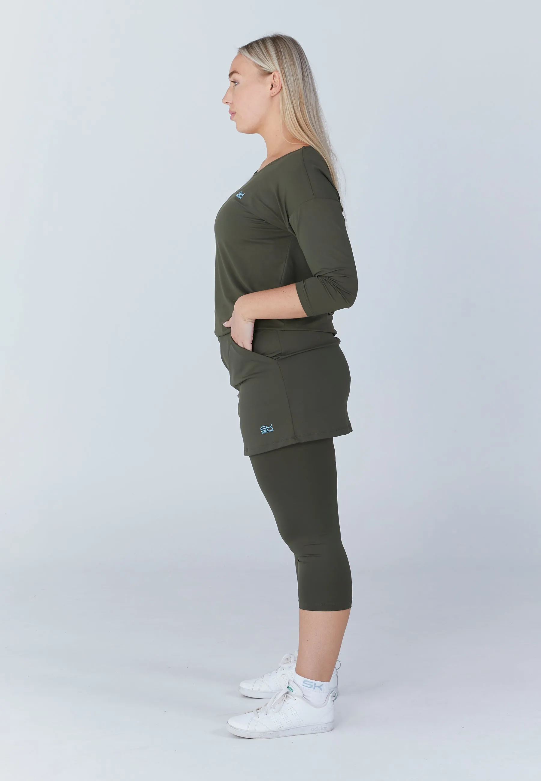 Tennis 3/4 Loose Fit Shirt, khaki