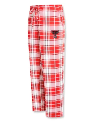 Texas Tech Double T "Ashford" Ladies Plaid Knit Sleep Pants