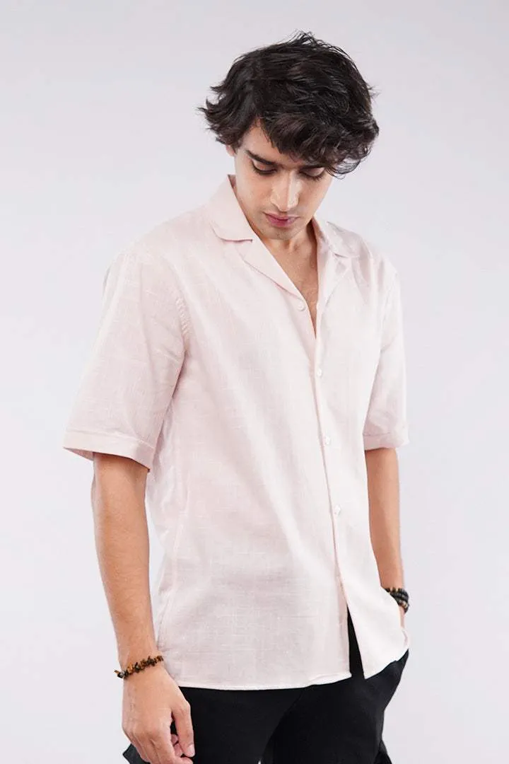 Texture Cuban Shirt - Pink