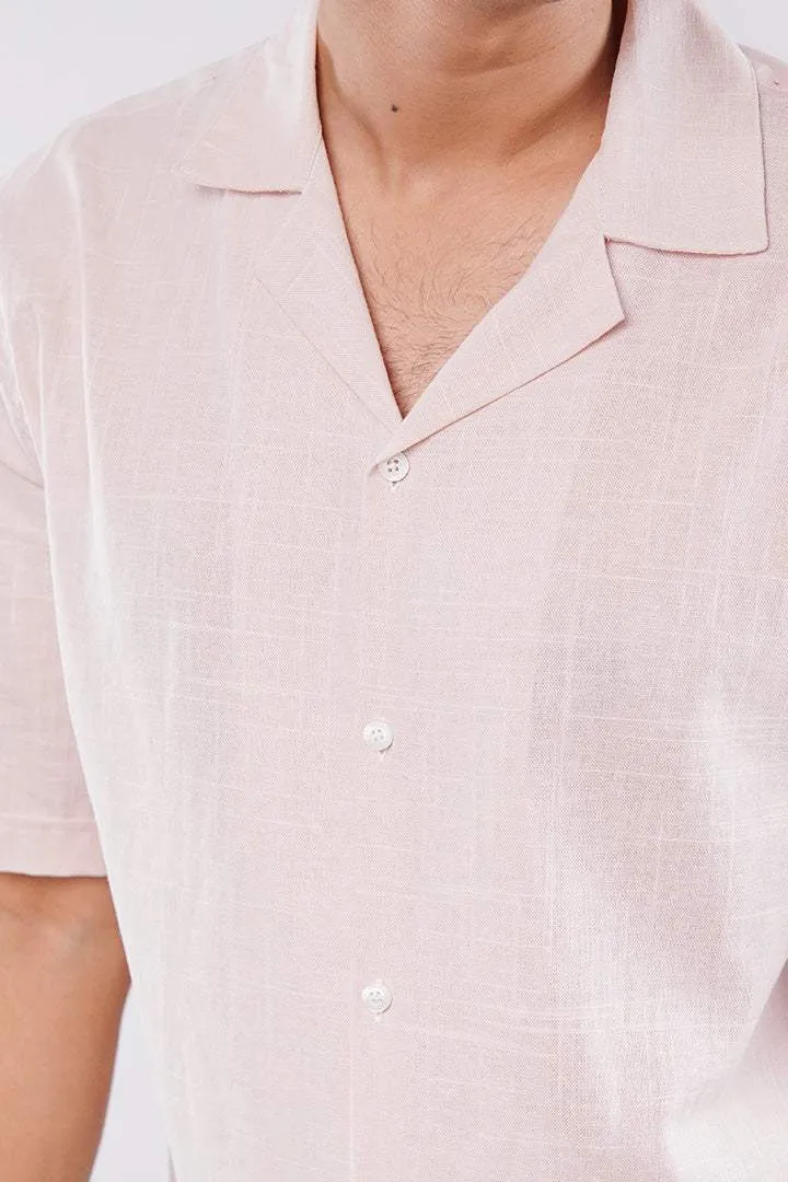 Texture Cuban Shirt - Pink