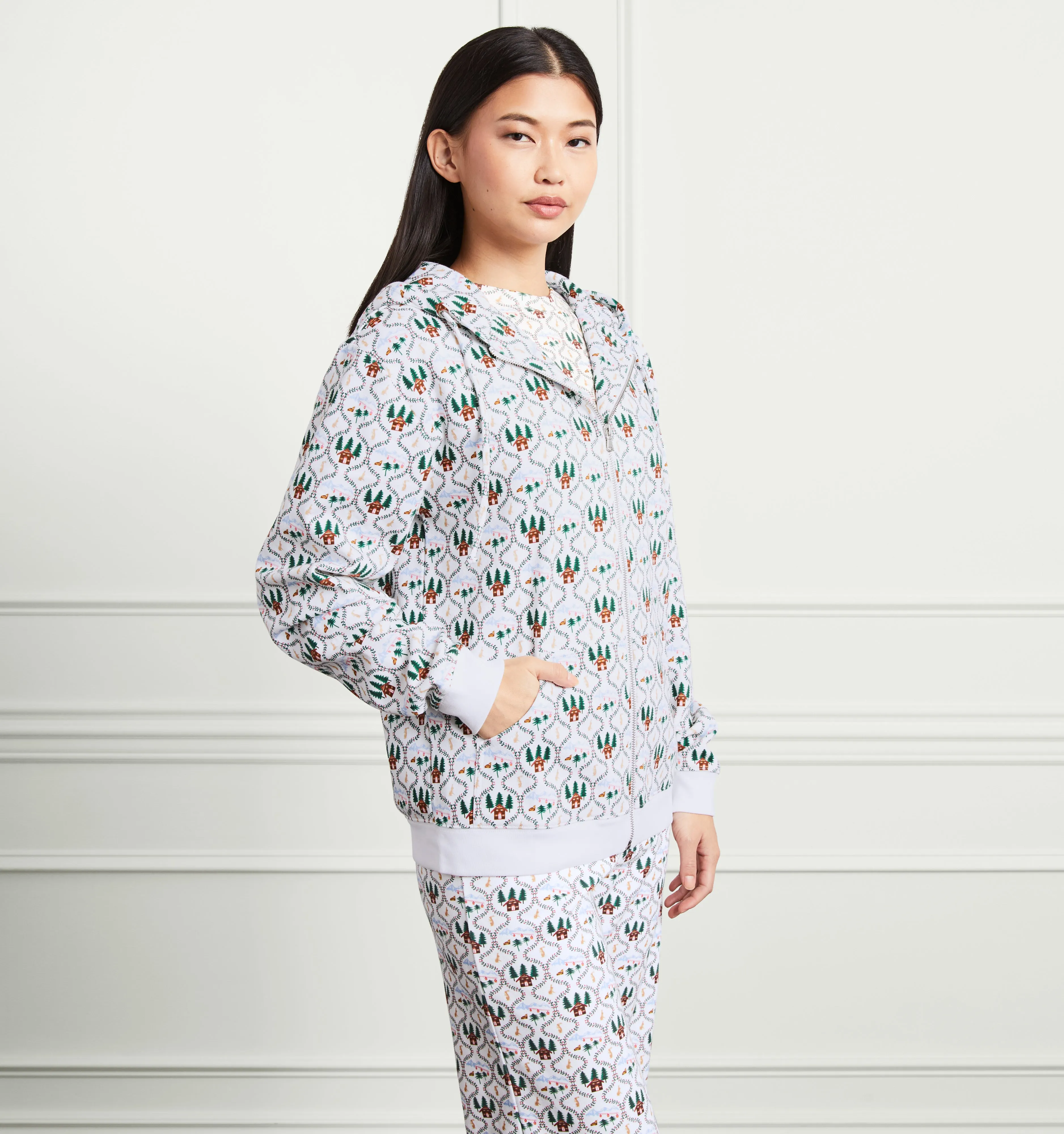 The All-Gender Teddy Zip-Up - Courchevel Toile Multi