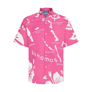 THE ARCHIPELAGO BUTTON UP- FUCHSIA