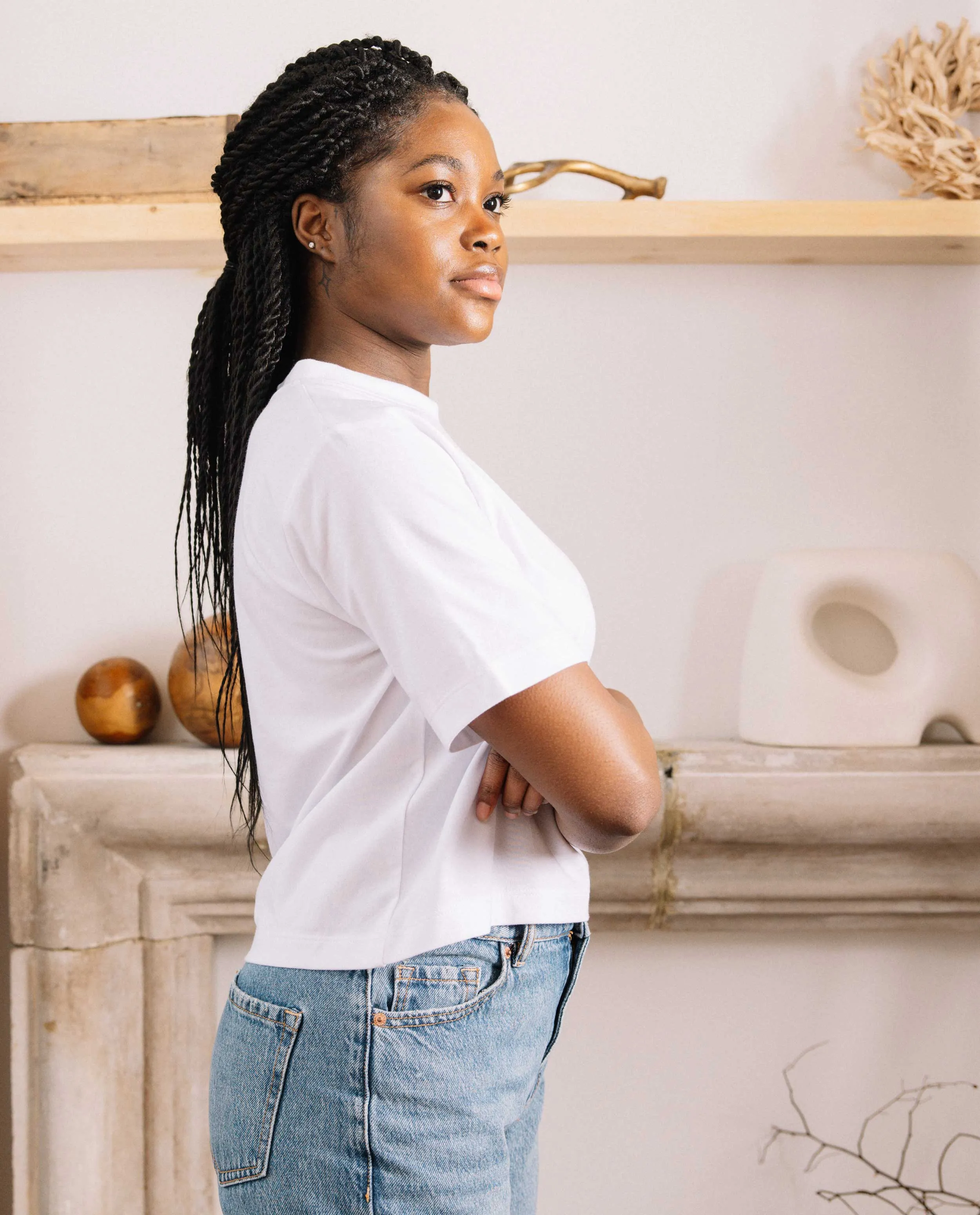 The Boxy Tee in White