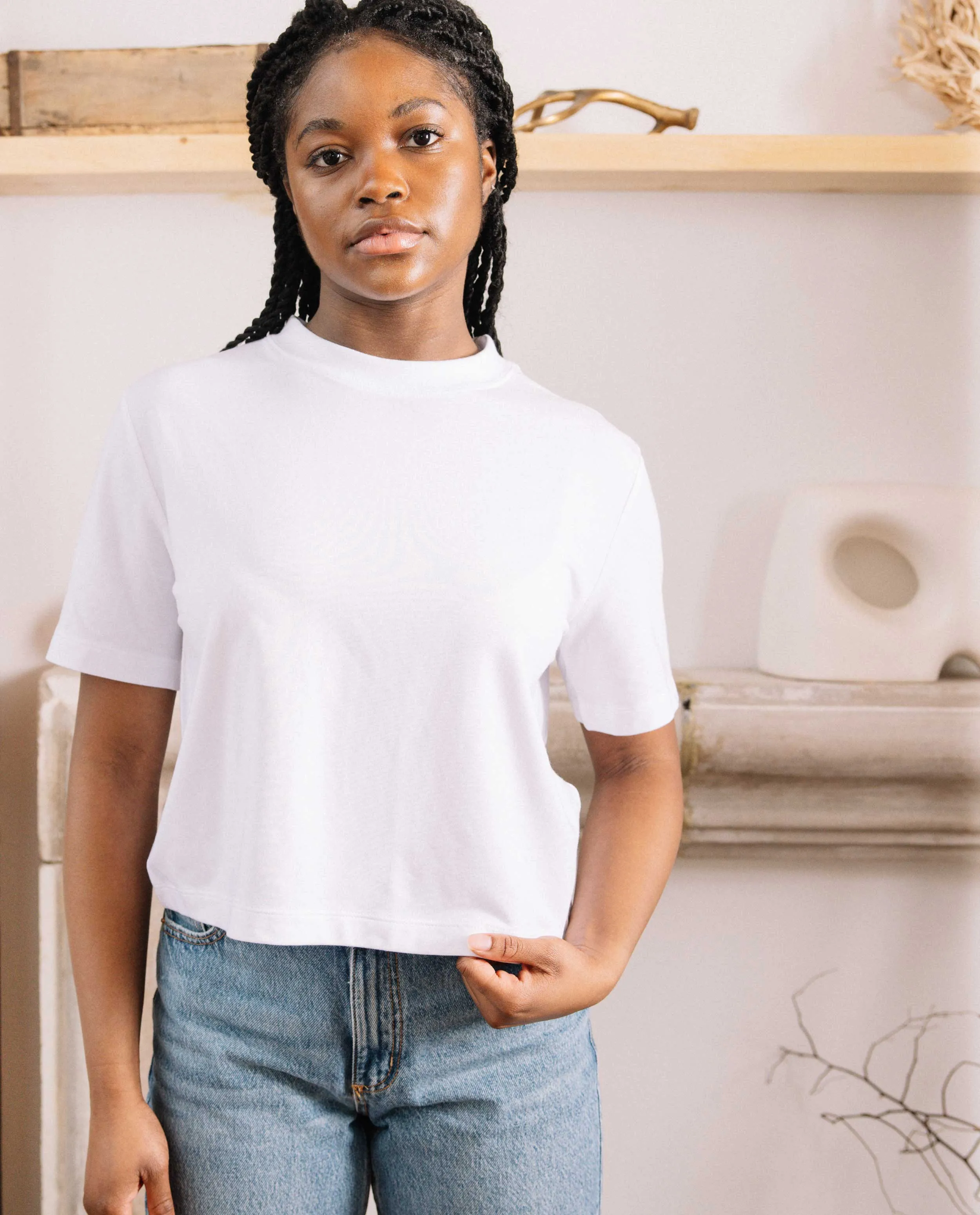 The Boxy Tee in White