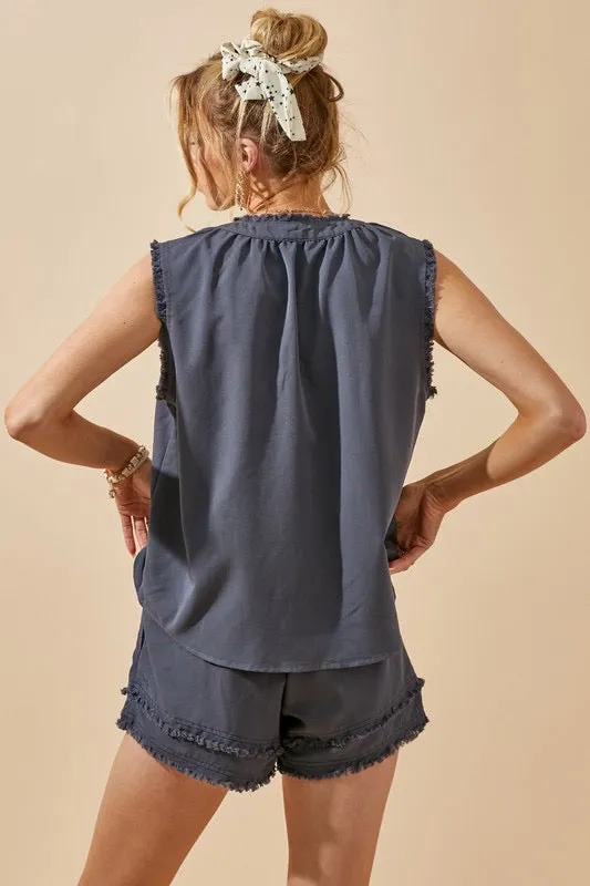 The Caroline Short Set in Charcoal