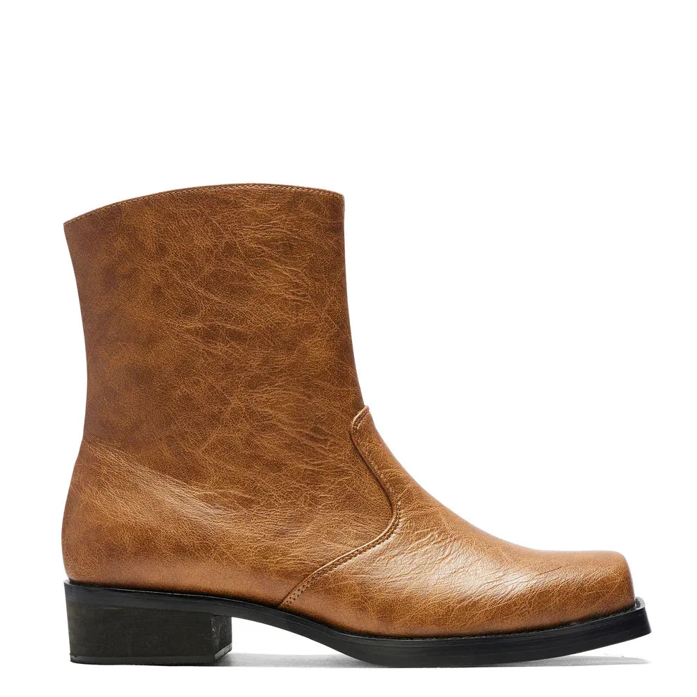 The Cavalry Men's Heeled Cowboy Boots - Brown Fade-Size 12-Clearance