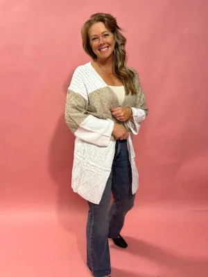 The Cozy Vibes Color Block Cardigan