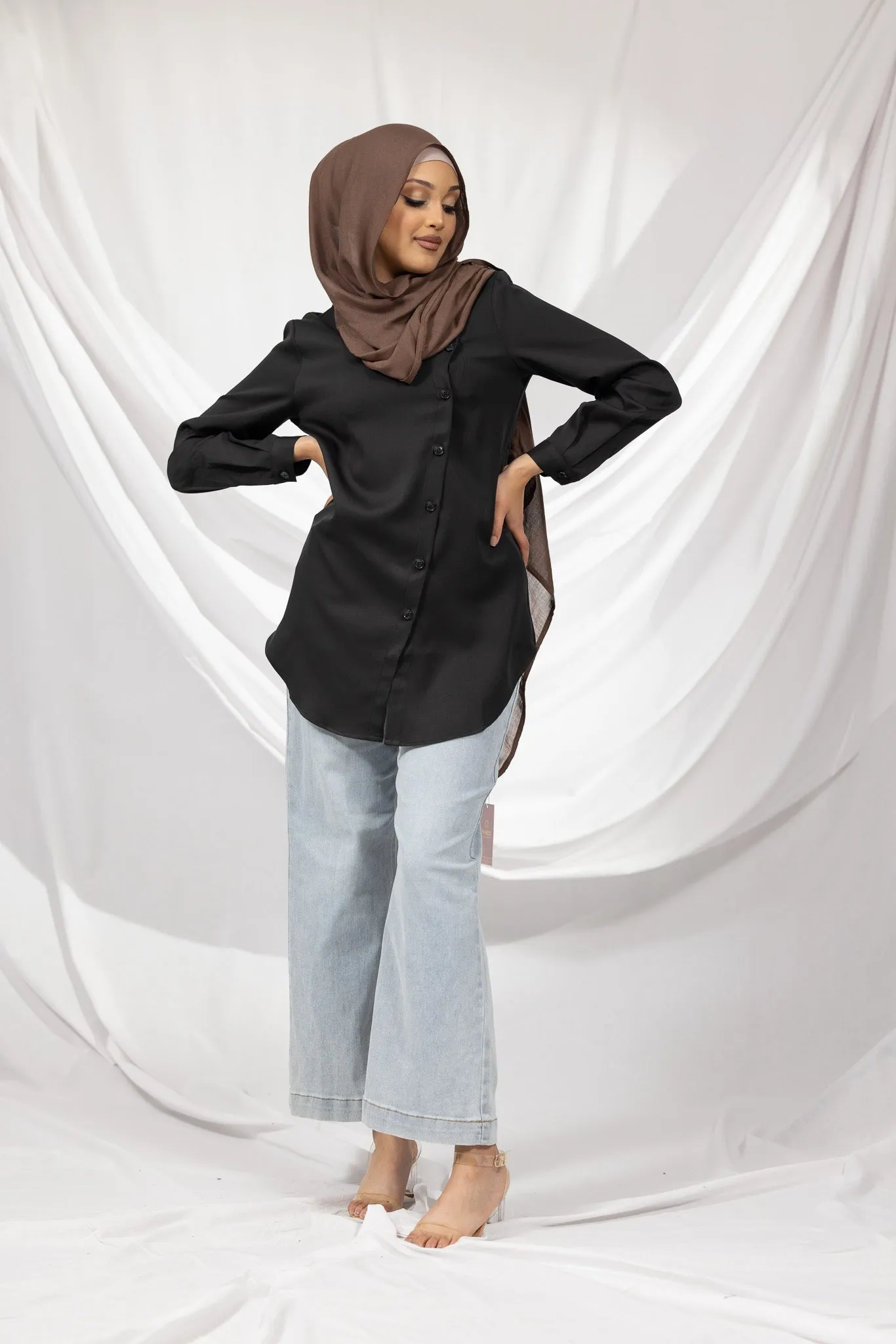 The Crescent Sabina Button Detail Shirt