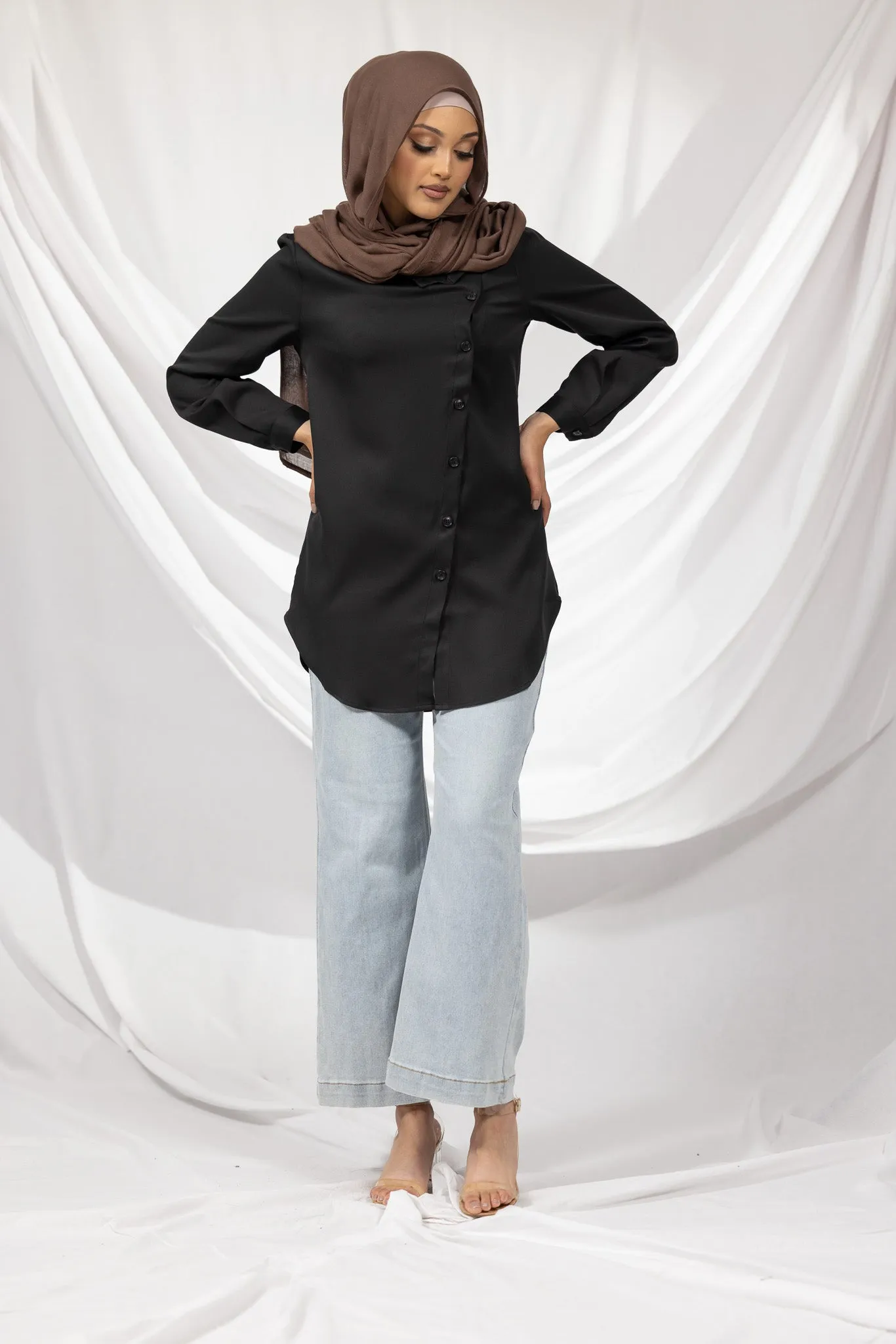 The Crescent Sabina Button Detail Shirt
