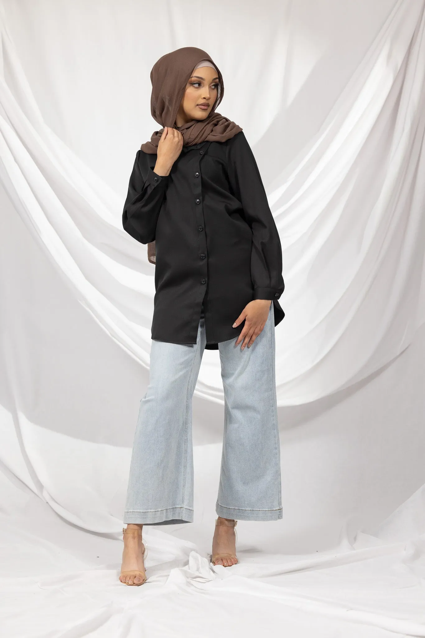 The Crescent Sabina Button Detail Shirt