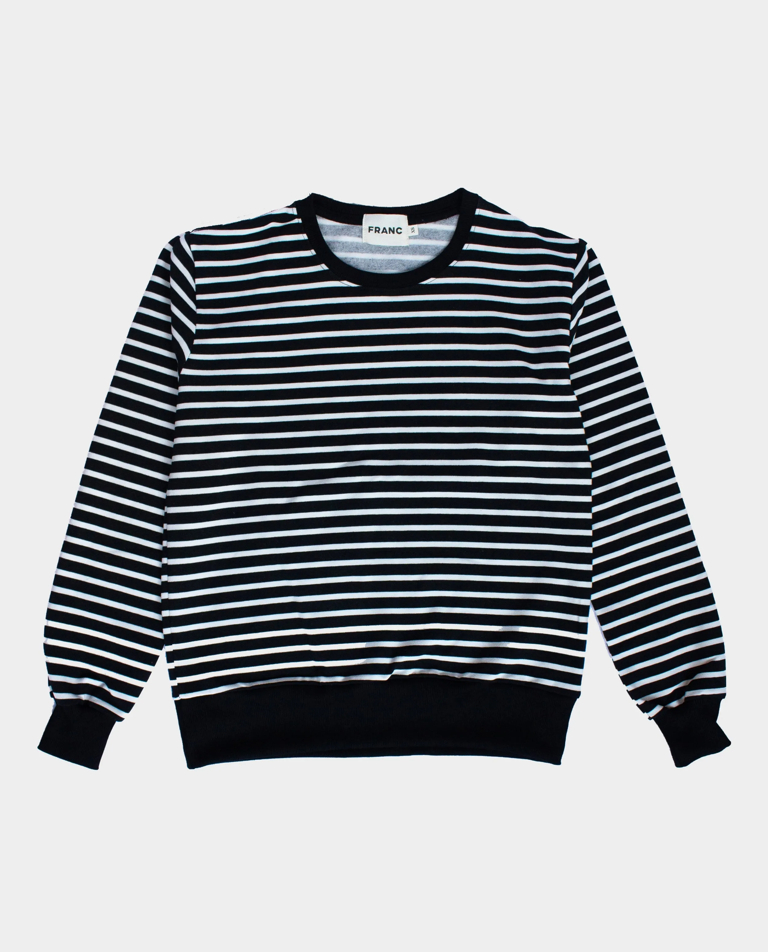 The Crewneck Sweatshirt in Natural Stripe