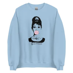 THE ESSENTIAL UNISEX SWEATSHIRT LIGHT BLUE AUDREY HEPBURN