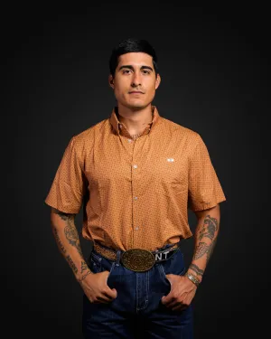 The Michael - Short Sleeve Button Up Printed Shirt