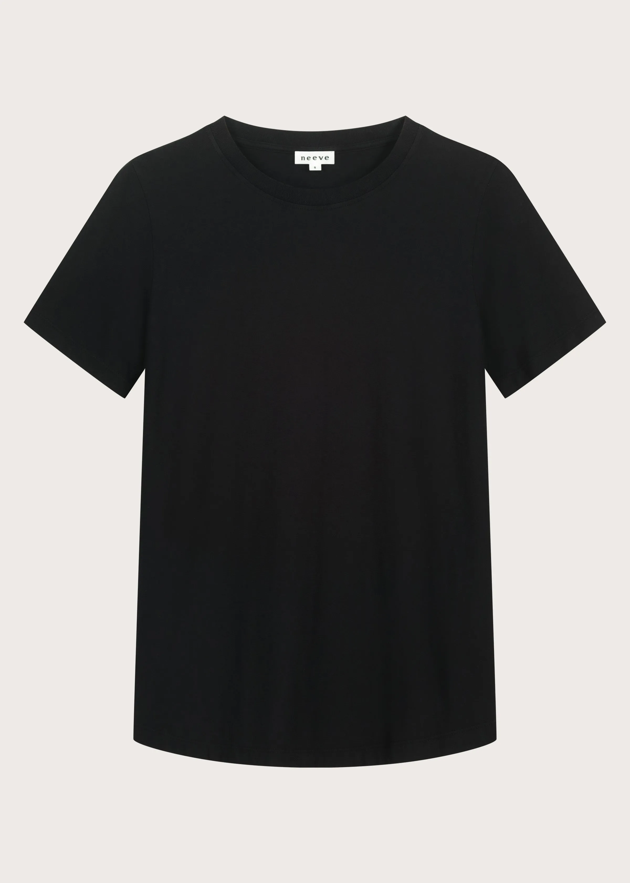 The Michelle Crew-Neck T-shirt - Essential Black - 100% organic cotton GOTS