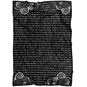 The Night Circus Book Page Fleece Blanket