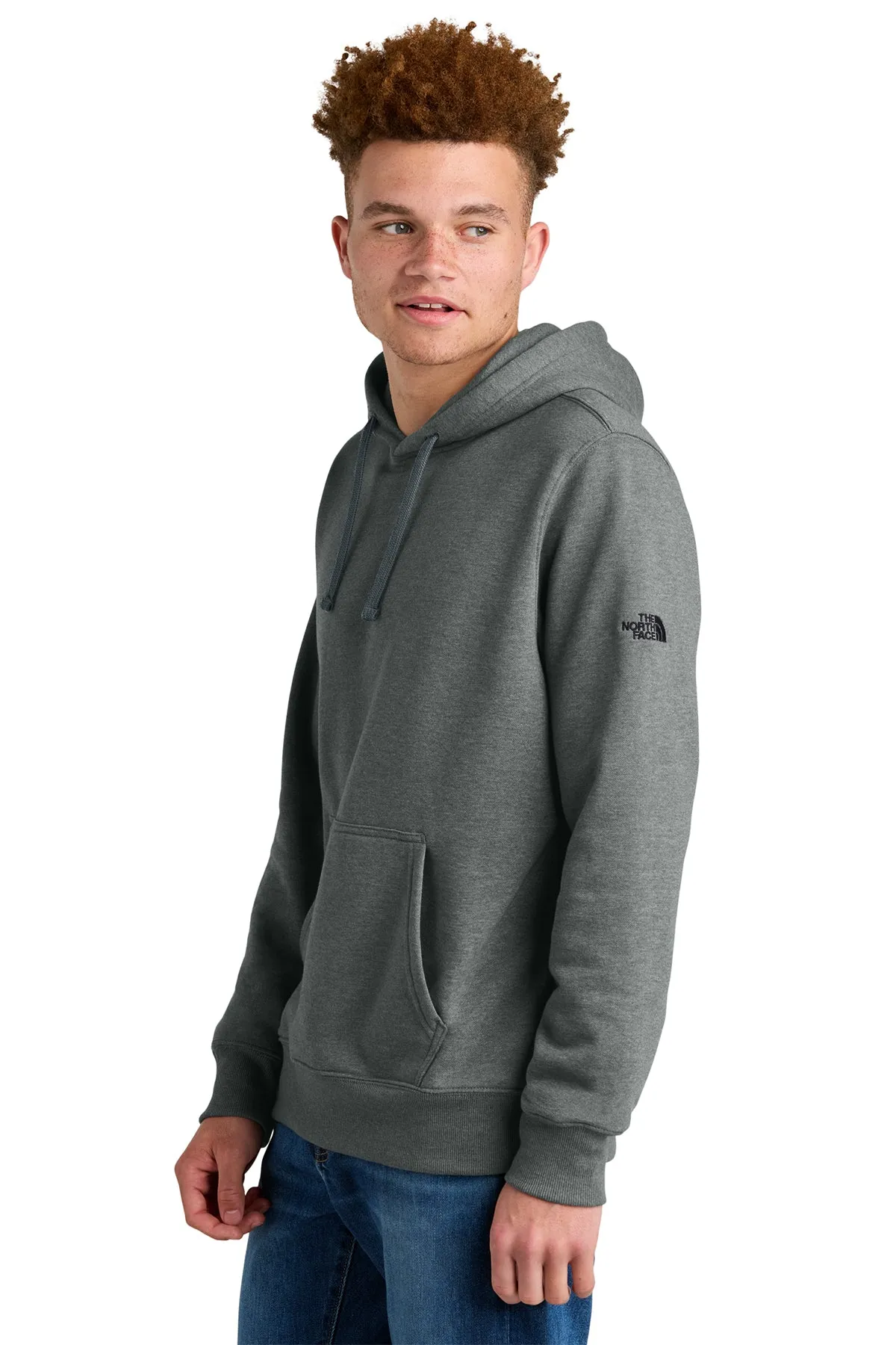 The North Face Sleeve Logo Pullover Custom Hoodies, Medium Grey Heather