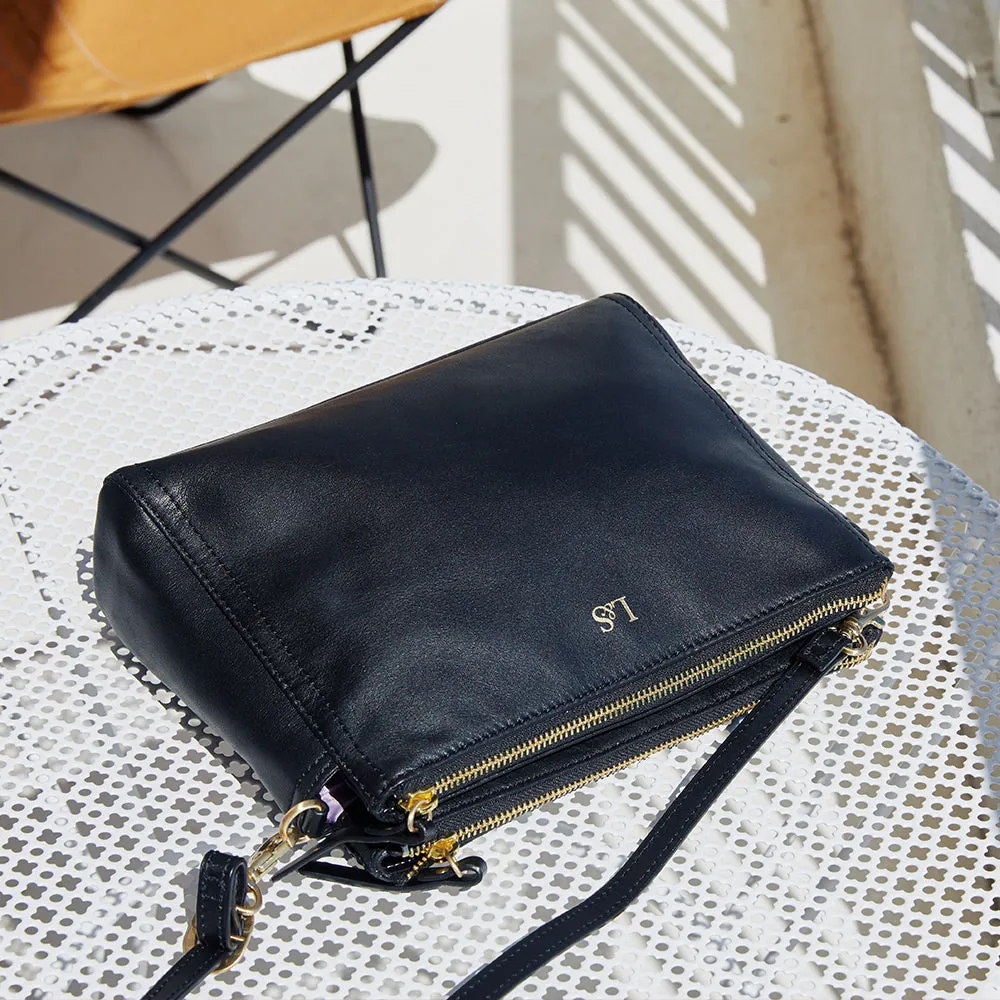 The Pearl - Nappa Leather - Black / Gold / Lavender