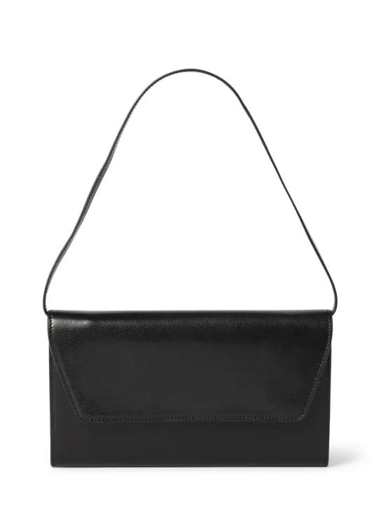 The Row   Evening shiny leather clutch 