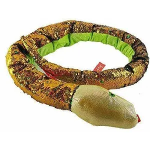 The Shimmering Serpent: A Giant Flip-Flopping Plush Snake