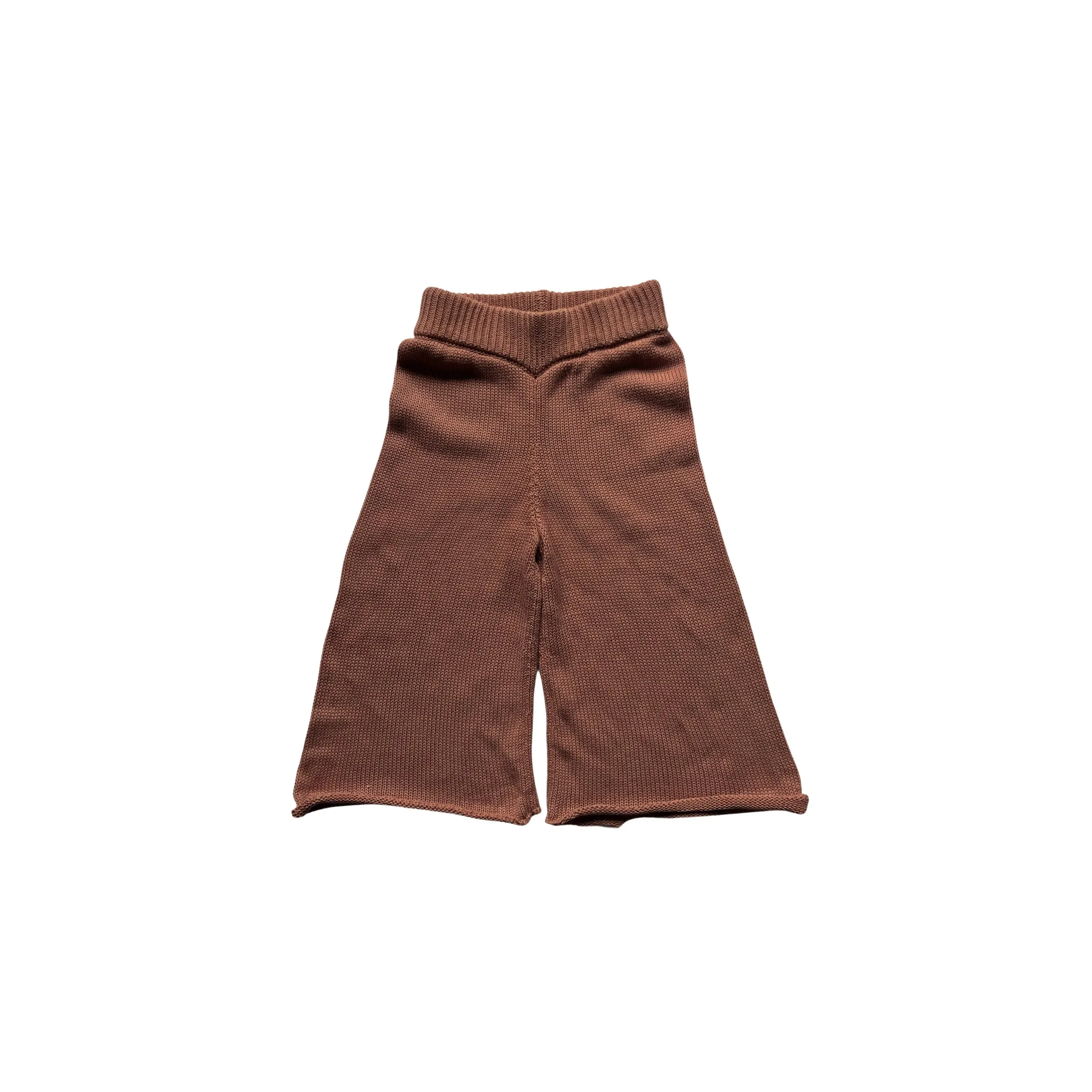 THE SIMPLE FOLK - The Wide Leg Knit Trouser - Mocha