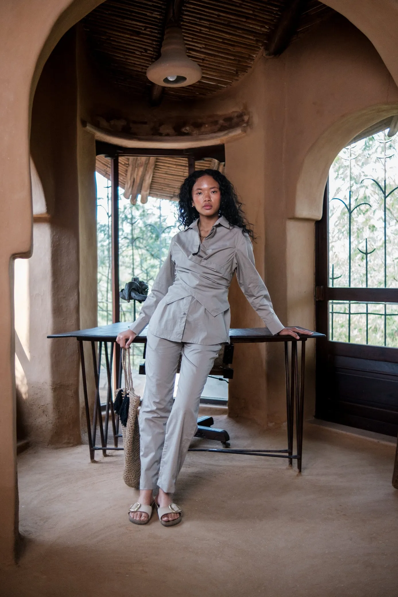 The Terra Tribe Grey Seattle Wrap Shirt