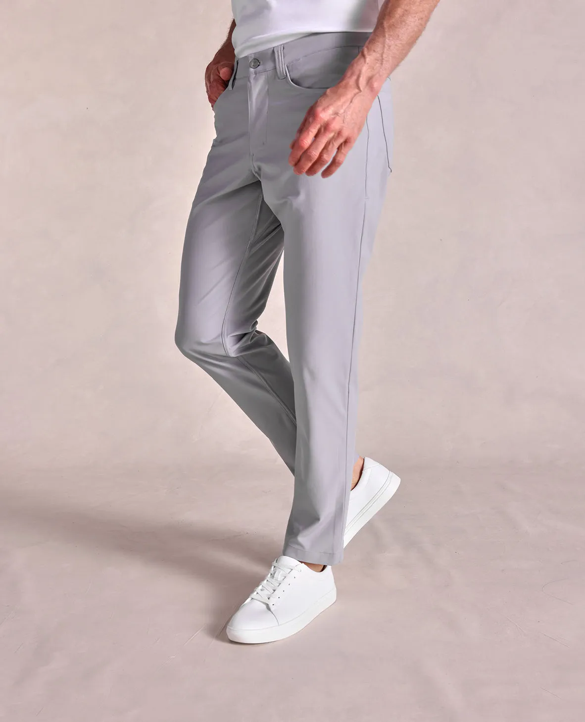The Voyager - Performance Knit 5-Pocket Pant - Grey