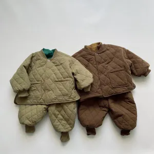 Thick Cotton-Padded Coat & Harem Pants