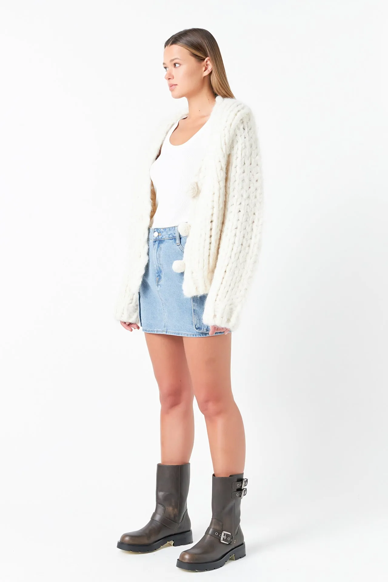 Thick Knit Sweater Cardigan