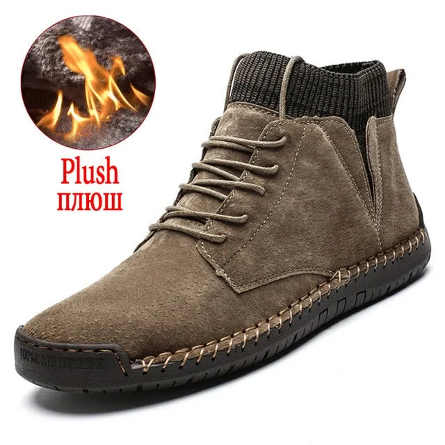 Thick Plush Warm Suede Ankle Boots
