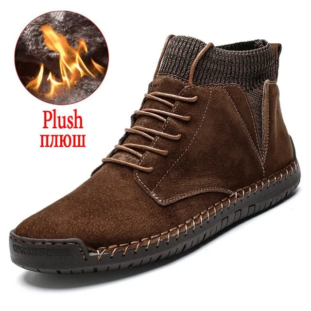 Thick Plush Warm Suede Ankle Boots