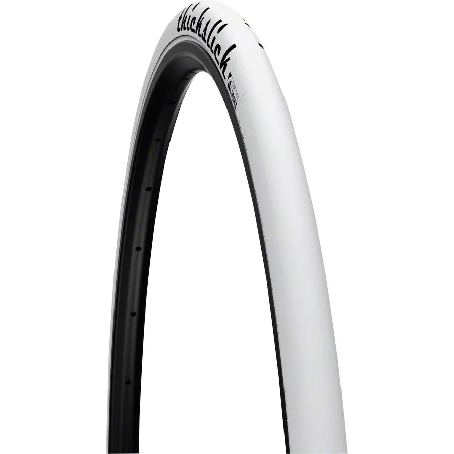 ThickSlick Road Bike Tire - 700 x 25, Clincher, Wire, White, Comp