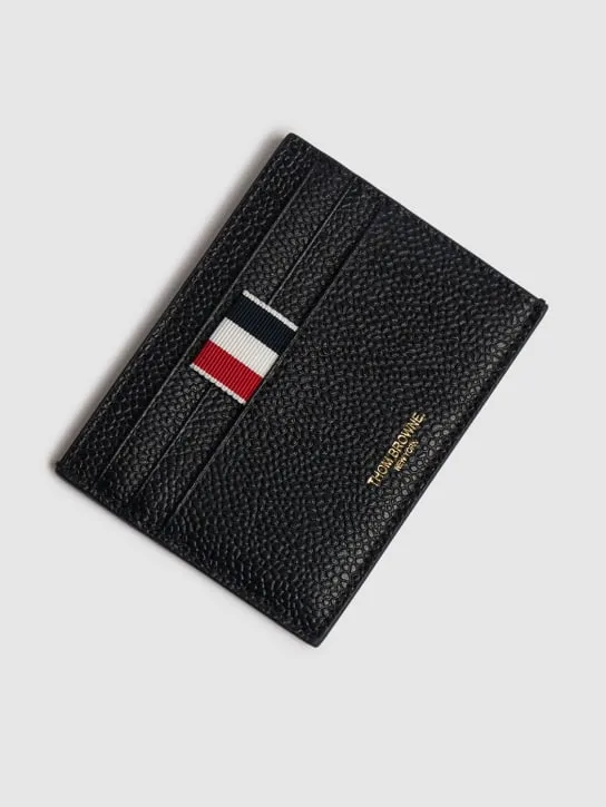 Thom Browne   Pebble leather credit card holder 
