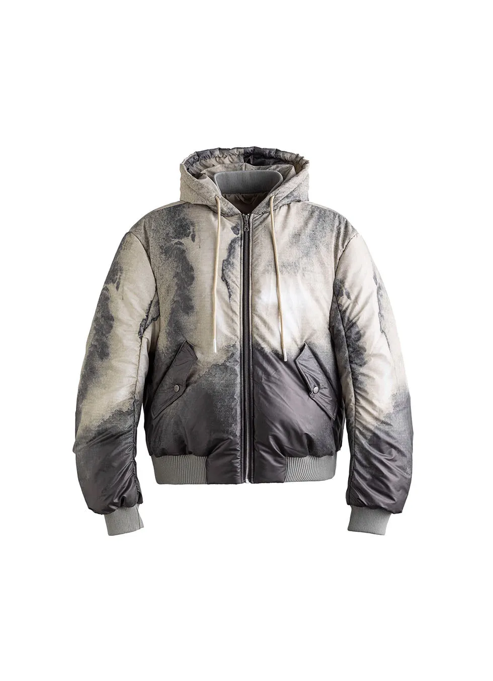 Tie-dye silhouette thick cotton jacket