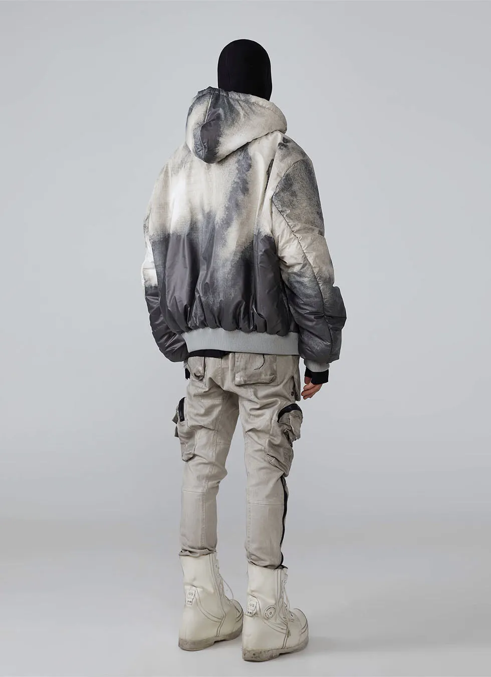 Tie-dye silhouette thick cotton jacket