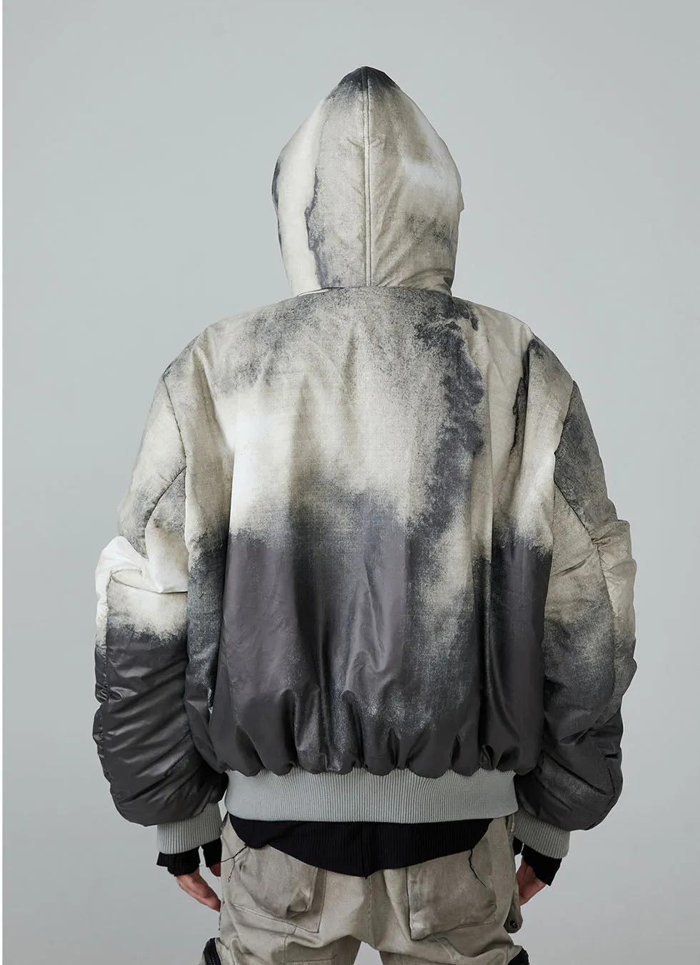 Tie-dye silhouette thick cotton jacket