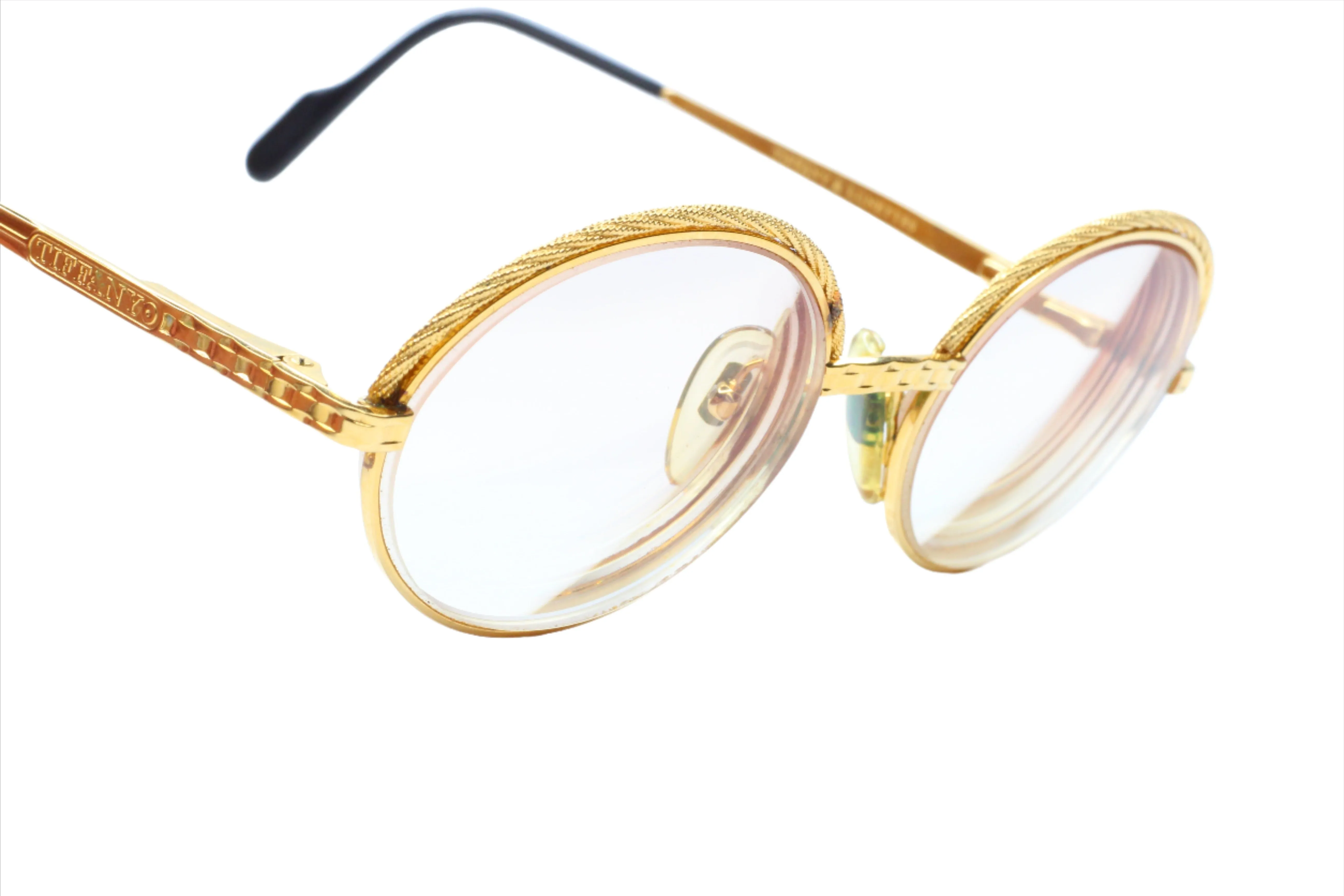 Tiffany Lunettes T72 COL. 4 23K GOLD PLATED Italy Vintage 1987 Eyeglasses
