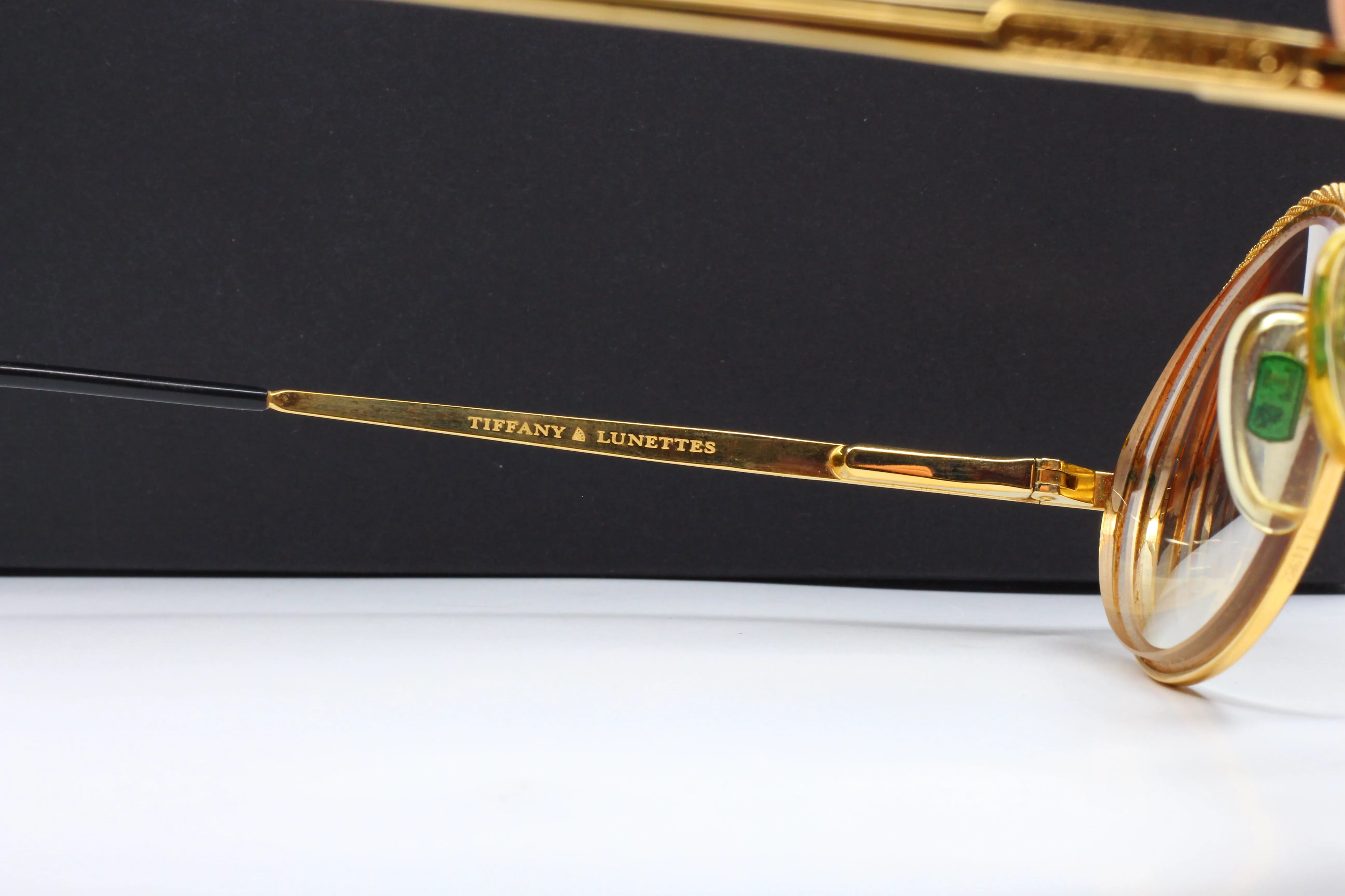Tiffany Lunettes T72 COL. 4 23K GOLD PLATED Italy Vintage 1987 Eyeglasses