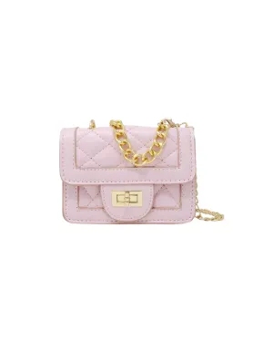 Tiny Quilted Mini Purse Pink