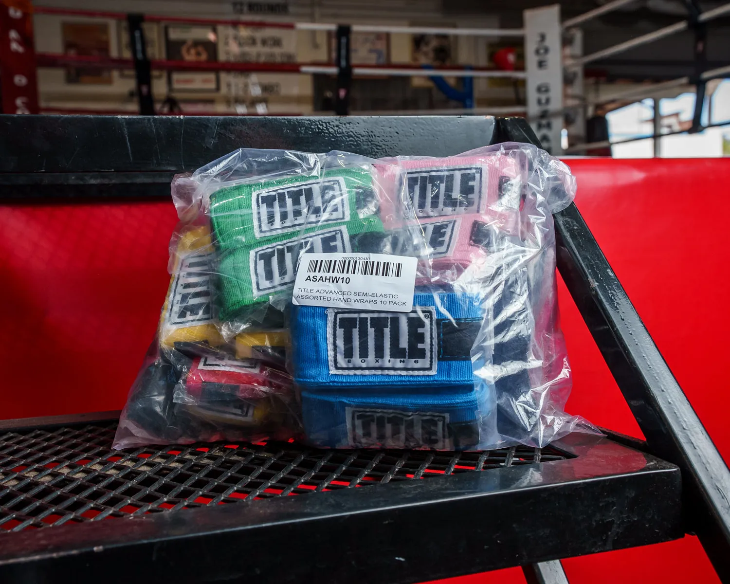 TITLE Boxing Advanced Semi-Elastic Assorted Hand Wraps (10 Pair)