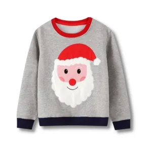Toddler Christmas Santa Claus Print Sweatshirt