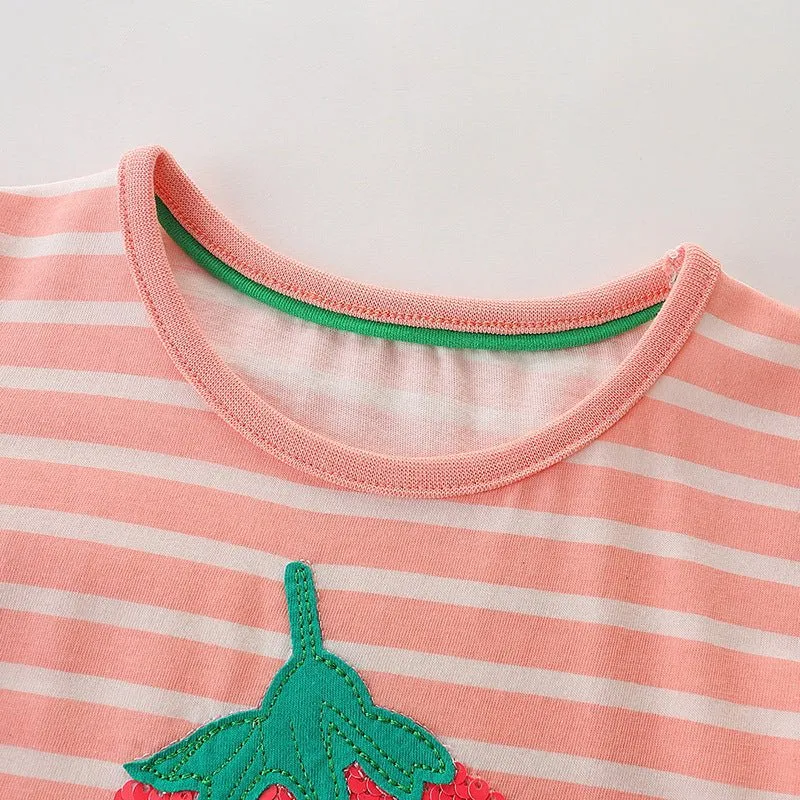 Toddler Girl's Pink/Red Strawberry Dress
