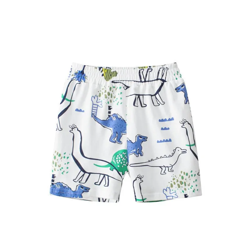 Toddler/Kid Boy Allover Dinosaur Print Shorts (2 Colors)
